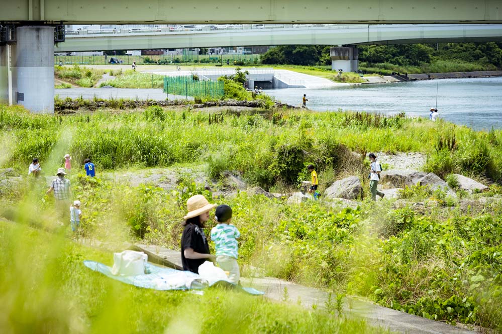 多摩川沿いのロケーション